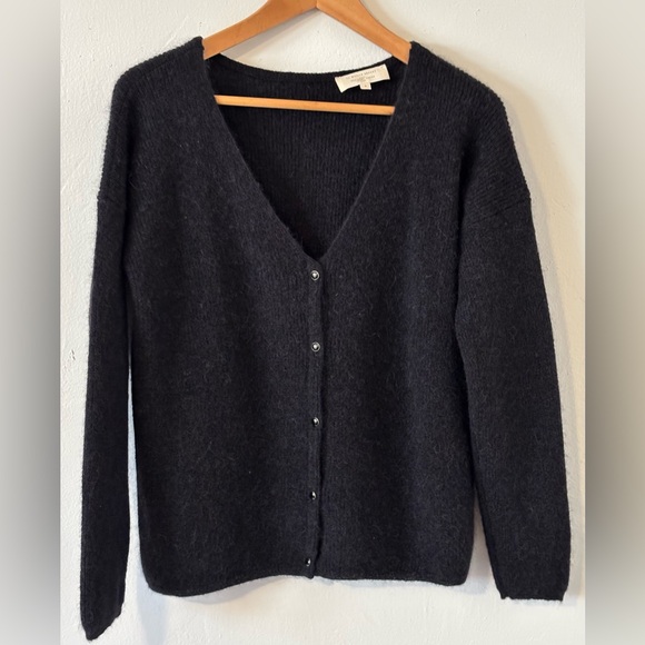 Sezane Sweaters - Sézane Barry Black Cardigan Mohair-Blend Women’s Size Small